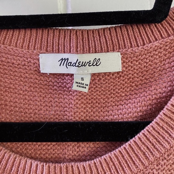 Madewell NWOT Riverside Texture Sweater in Pink - Picture 2 of 5